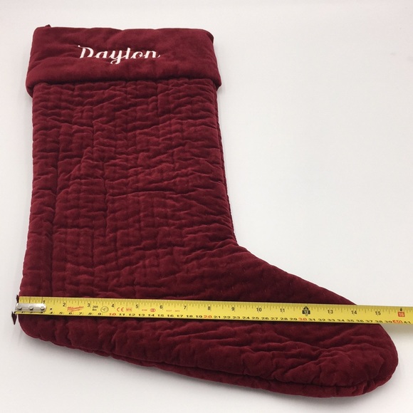 Pottery Barn Velvet Christmas Stocking “Dayton” - Picture 11 of 13